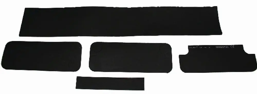 Dämmungs-Set von Wolf mit mehreren schwarzen Elementen in unterschiedlichen Größen, geeignet zur Isolierung.